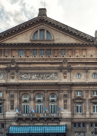 Buenos Aires, Argentina - August 29, 2019:  The Teatro Colon (Columbus Theatre) is the main opera house in Buenos Aires, Argentina, acoustically considered to be amongst the five best concert venues in the world.のeditorial素材