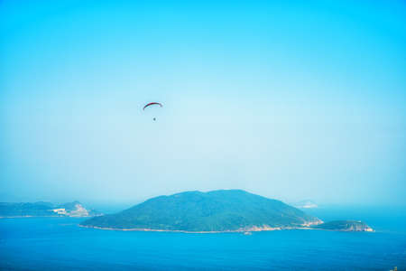 The Dragon's Back Trail is one of the most popular and spectacular hiking trails on Hong Kong Island.の写真素材