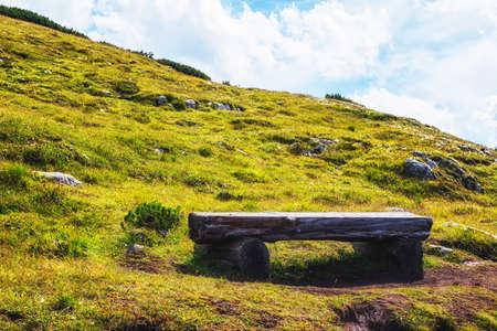 Dachstein Krippenstein is a world heritage mountain area in Salzkammergut, Austriaの写真素材