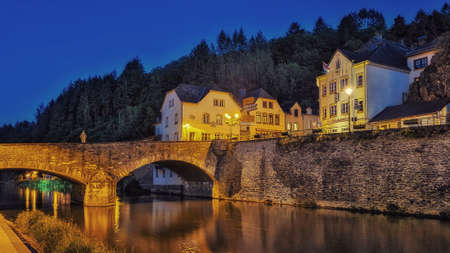 Vianden - a commune with town status in the Oesling, north-eastern Luxembourg. It is the capital of the canton of Vianden.の写真素材