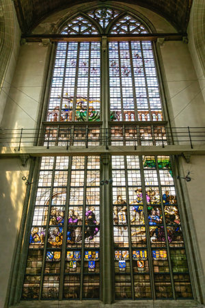 Amsterdam, the Netherlands - June 18, 2022:  Interior view of The New Churchのeditorial素材