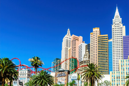Las Vegas, Nevada, USA - August 01, 2022: New York Hotel and Casino in Las Vegas, Nevada, USAのeditorial素材