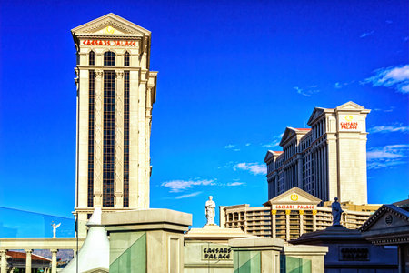 las Vegas, Nevada, USA - August 01, 2022:Caesars Palace opened in 1966. It has 3,960 rooms with a total of 166,000 sq ft in gaming space.のeditorial素材