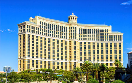Las Vegas, Nevada, USA - August 01, 2022:The Bellagio is a luxury hotel and casino located on the famous Las Vegas Strip.のeditorial素材