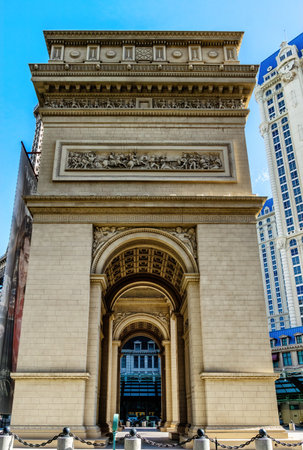 las Vegas, Nevada, USA - August 01, 2022: Arc de Triumphe, Paris Resort, Las Vegas USAのeditorial素材