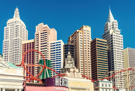 Las Vegas, Nevada, USA - August 01, 2022: New York Hotel and Casino in Las Vegas, Nevada, USAのeditorial素材