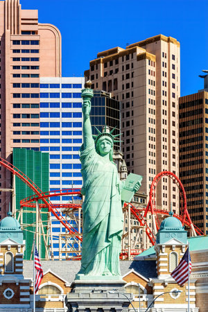 Las Vegas, Nevada, USA - August 01, 2022: New York Hotel and Casino in Las Vegas, Nevada, USAのeditorial素材
