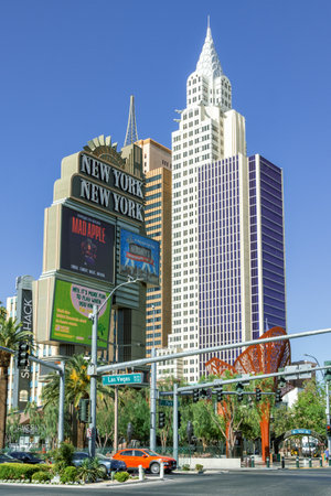 Las Vegas, Nevada, USA - August 01, 2022: New York New York hotel and casino one of the top tourist destinations in the world. About 40 million people visit the city each year.のeditorial素材