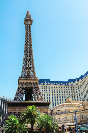 Las Vegas, Nevada, USA - August 01, 2022:Paris Las Vegas is a casino hotel on the Las Vegas Strip in Paradise, Nevada. It is owned and operated by Caesars Entertainment.のeditorial素材