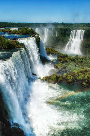 Part of The Iguazu Falls seen from the Argentinian National Parkの写真素材
