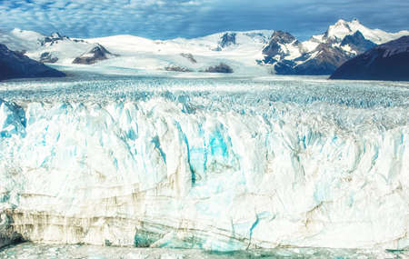 The Perito Moreno Glacier is a glacier located in the Los Glaciares National Park in Santa Cruz Province, Argentina. Its one of the most important tourist attractions in the Argentinian Patagonia.の写真素材