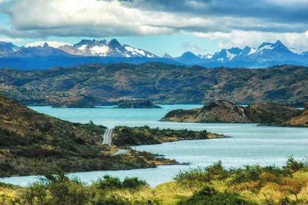Nature scene at Torres Del Paine National Park, Chile, Patagonia, South Americaの写真素材