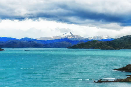 Nature scene at Torres Del Paine National Park, Chile, Patagonia, South Americaの写真素材