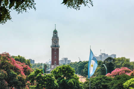 Torre Monumental or Torre de los Ingleses (Tower of the English) is a clock tower in the district of Retiro in Buenos Aires, Argentina.の写真素材