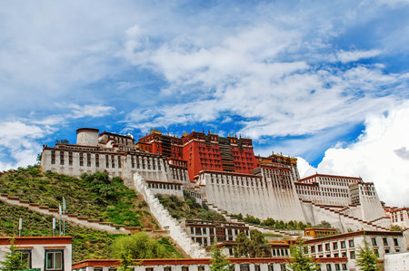 Potala Palace (UNESCO World Heritage site), Lhasa, Tibet, Chinaのeditorial素材