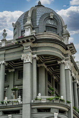 Guayaquil, Ecuador - September 26, 2022: Guayaquil Municipal Palace. The Municipal Palace is an architectural treasure whose modern renaissance style is a mixture of the Doric and Gothic art.のeditorial素材