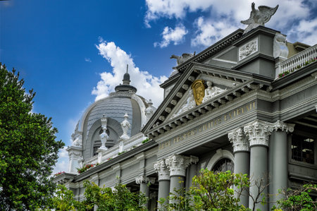 Guayaquil, Ecuador - September 26, 2022: Guayaquil Municipal Palace. The Municipal Palace is an architectural treasure whose modern renaissance style is a mixture of the Doric and Gothic art.のeditorial素材