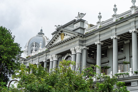 Guayaquil, Ecuador - September 26, 2022: Guayaquil Municipal Palace. The Municipal Palace is an architectural treasure whose modern renaissance style is a mixture of the Doric and Gothic art.のeditorial素材