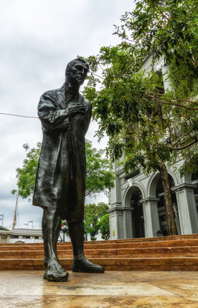 Independence Monument in the pedestrian zone of the historic town center of Guayaquil, Ecuador.のeditorial素材