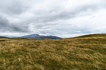 National Park Cotopaxi Landscape scene, Ecuador, South Americaの写真素材