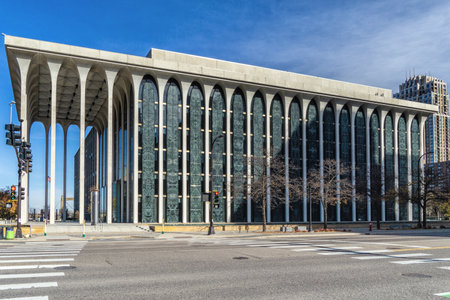The 1960s Mid-century modern Northwestern National Life building designed by architect Minoru Yamasaki located in downtown Minneapolis, Minneosta.の写真素材