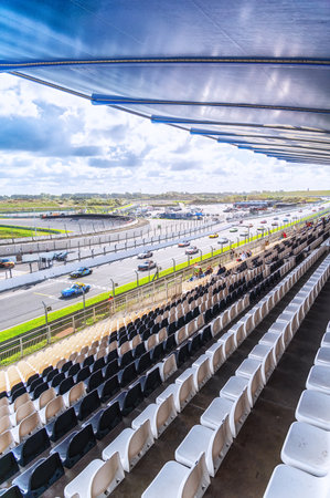 Zandvoort, Netherlands - 08 October 2022: racecars on track, race track, Circuit Zandvoort, province...
