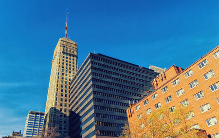 Minneapolis, Minnesota - October 31, 2022: Foshay Tower, AKA W Minneapolis Hotel, Construction finished in 1929, months before the stock market crash that year.のeditorial素材