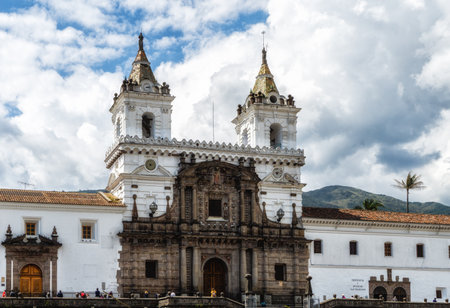 San Francisco Church located in Quito, Ecuadorの写真素材