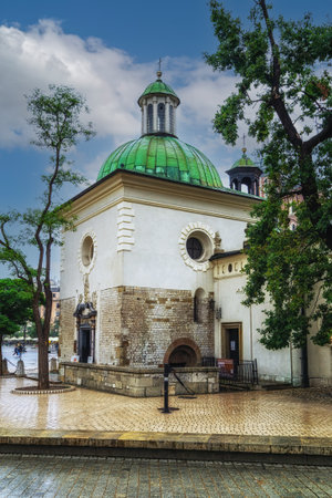 The Church of St. Wojciech is one of the oldest stone churches in Poland. Its almost 1000-year-old history goes back to the beginning of the Polish Romanesque architecture of the early Middle Ages.の写真素材