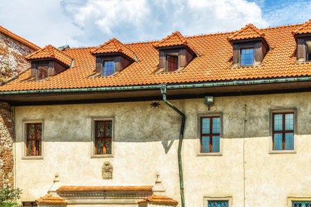 Details of the famous Benedictine Abbey of Tyniec, Polandの写真素材