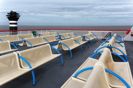 Ferry between Ameland and frieslandの写真素材