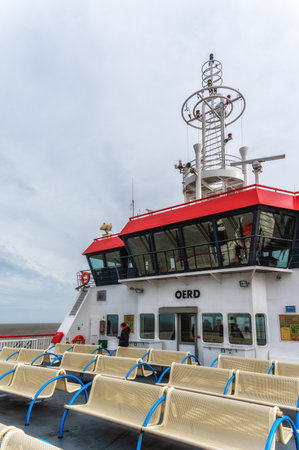 Ferry between Ameland and frieslandの写真素材