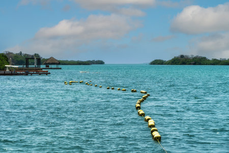 Carribean landscape on Isla Grande, Rosario Archipelago, Colombia, South Americaの写真素材