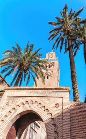 The Koutoubia Archeological Mosque Marrakesh, Morocco.の写真素材