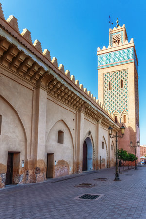 view of Moulay El Yazid Mosque, Marrakesh, Moroccoの写真素材