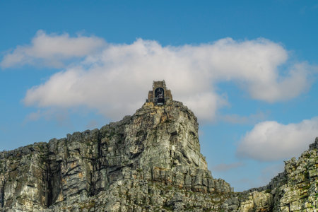 Cable Station building on the Table Mountain, Cape Town, South Africaの写真素材