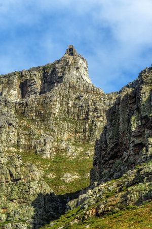 Cable Station building on the Table Mountain, Cape Town, South Africaの写真素材