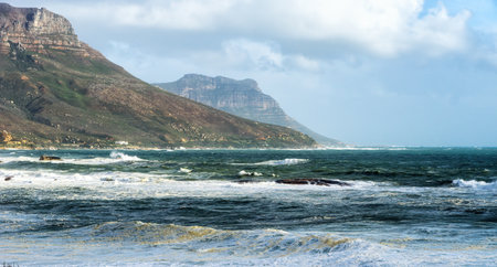 A Tide Pool at Camps Bay in Cape Town, South Africaの写真素材