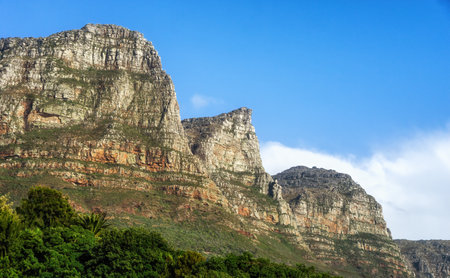 Table Mountain and The twelve apostles - Cape Town, Western Capeの写真素材