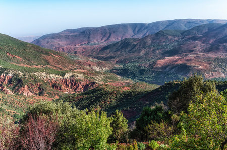 Amazing view of the Atlas Mountains in Morocco , North Africaの写真素材