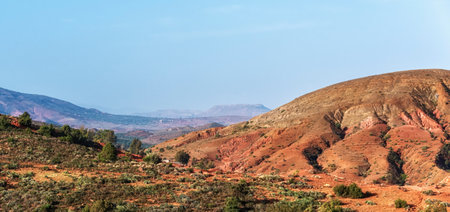 Amazing view of the Atlas Mountains in Morocco , North Africaの写真素材