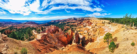 View of the Bryce Canyon National Park, Utah, USAの写真素材