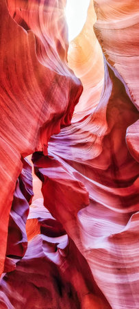 Beauty of eroded Navajo Sandstone in the Antelope Canyon, a slot canyon in Arizona, USA, Page, Arizona, United States of Americaの写真素材