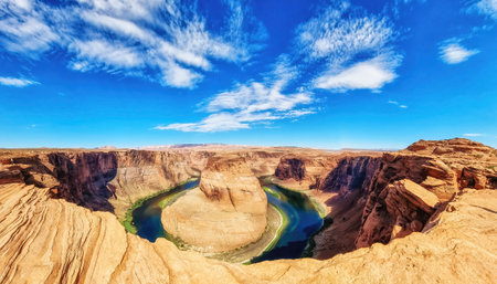 Scenery from the Horseshoe bend, near Page, AZ, USA
