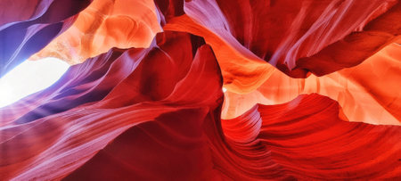 Antelope Canyon is a mesmerizing natural wonder, renowned worldwide for its flowing red rock formations, making it one of the most sought-after destinations for nature enthusiasts acrossの写真素材