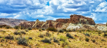 Impressive Rock formations in Utah desert, USAの写真素材
