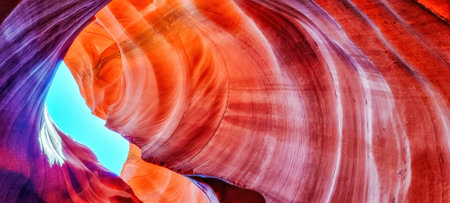 Antelope Canyon: famous phantasmagoric rock formation in Navajo territory in Arizona (USA)の写真素材