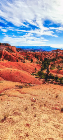 Scenic views of the Bryce Canyon National Park, located Utah, in the Southwestern United States.の写真素材