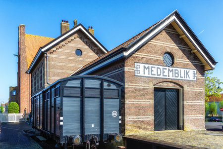 Steamtram Hoorn-Medemblik at Medemblik heritage steam train station in The Netherlands
