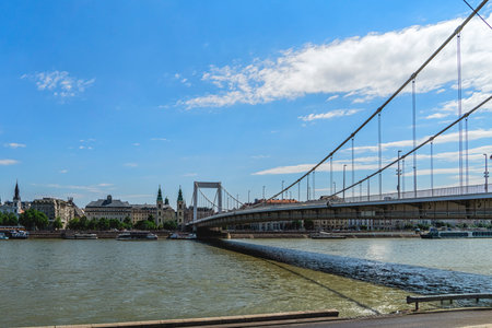 The Elizabeth Bridge in Budapest, Hungaryの写真素材